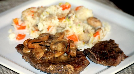 Gombás marhaszelet recept