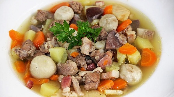Gombás libaleves recept